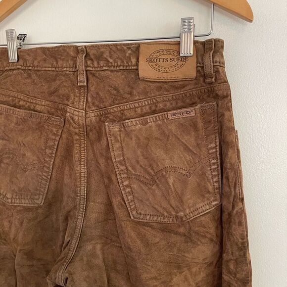 Skotts Leather Washable Suede Pants in Brown - Picture 4 of 10